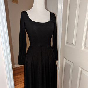 Reformation Jeans Lou Black Stretch Jersey Dress S *HEM SHORTENED*